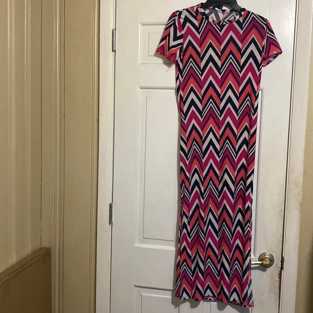 Multicolored long summer dress